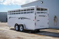 Remorque à bétail neuve et économique, remorque à chevaux 2026 S&S Dura Line Silver Trim 6x16 à double essieu, galvanisée à chaud RHS
