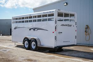 Remorque à bétail neuve et économique, remorque pour chevaux 2026 S&S Dura Line Silver Trim 6x16 à double essieu, galvanisée à chaud, modèle RHS - Product Image 5