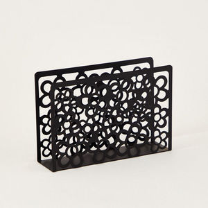 Porte-serviettes en métal Design rose noir élégant et durable et organisateur de mouchoirs Toptable pour Table à manger cuisine café - Product Image 5