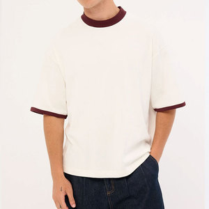 Plus Size Trendy Wholesale Custom Logo High Quality Plus Size Embroidered Logo Solid Color <b>Down</b> Shoulder Baggy Oversized - Product Image 6