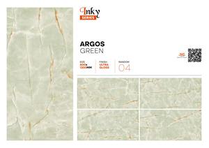 Azulejos de cerámica vitrificada de porcelana de alto pulido de 60x120 cm, azulejos modernos de 600x1200mm con acabado ultra brillante verde Argos - Product Image 2