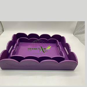 Plateau de service en MDF écologique avec poignées rectangulaires en bambou filé, taille personnalisée, sans danger pour les aliments, pour la cuisine domestique - Product Image 2