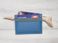 Dompet Kartu Kredit Pria Kulit Asli Mewah Tipis Berkualitas Tinggi CROSS FAB, Model Pendek, Anti RFID, Logo Custom, Bukaan Terbuka, Satin