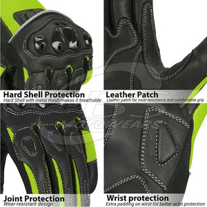 Guantes de cuero de dedo completo para hombre, protectores de manos para moto, oferta - Product Image 4