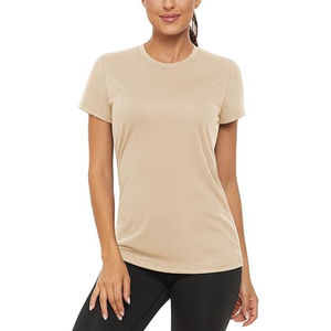 Vente chaude femmes 100% coton surdimensionné T-Shirt à manches courtes couleur unie chemise décontractée respirant et coupe ample pour l'été - Product Image 1