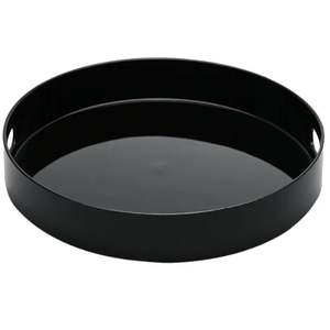 Bandeja de metal hecha a mano de primera calidad para exportación y uso minorista Bandeja de metal hecha a mano con borde floral tallado decorativo chapado - Product Image 2