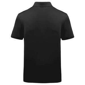 เสื้อโปโลแขนสั้นสำหรับผู้ชายเสื้อคอตตอนสีล้วนพิมพ์โลโก้ส่วนตัวทรงหลวม - Product Image 4