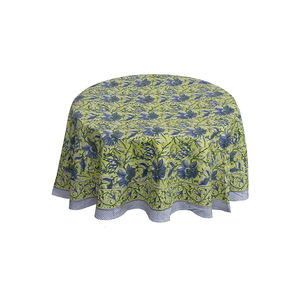 High Quality 100% Cotton Party <b>Tablecloth</b> Hand Block Printed Well Absorbing 20 Sheeting 180 Cms Woven Technique Wholesale - Product Image 5