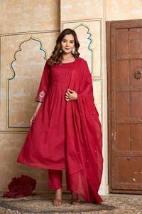 Traje Anarkali tradicional para mujer indio Punjabi pakistaní bordado Shalwar Kameez para boda fiesta festiva Diwali étnico - Product Image 5