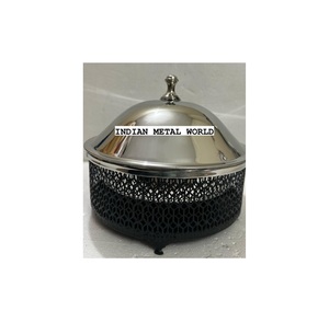 Plat à friture rond chauffe-plats Buffet servant un plat à friture pour tous les événements vaisselle plat à friture décoratif - Product Image 4