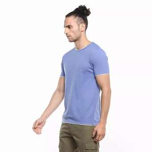 T-shirts en coton 100% de haute qualité, impression personnalisée, broderie, 250g, col en V, pour hommes - Product Image 3