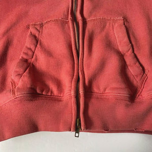 Sweat-shirt rose à capuche zippé avec appliqué motif 92 lettres, coupe classique, unisexe, décontracté, en polaire, pour l'automne - Product Image 6