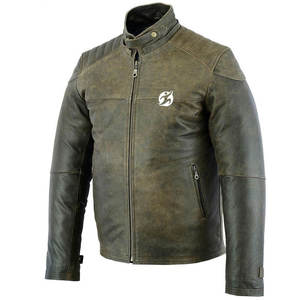 Vestes en toile en cuir véritable de haute qualité fabriquées au Pakistan avec col montant et marque privée pour unisexe - Product Image 1