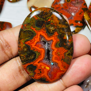 AAA Grade Natural Seam Agate Smooth <b>Healing</b> <b>Crystal</b> High Quality Loose Gemstone Pendant Jewelry Accessories 20-40mm Wholesale - Product Image 3