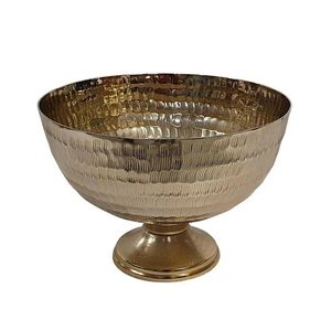 Bol de service artisanal en laiton de qualité utilisé pour les cérémonies spirituelles de présentation de la nourriture traditionnelle indienne ou les accents de décoration intérieure - Product Image 5