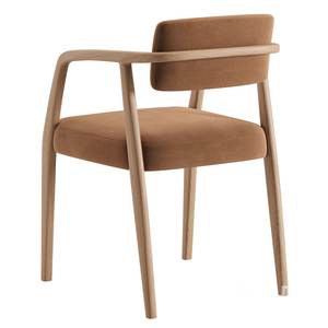 Chaise de salle à manger nordique simple en bois massif fauteuil de maison au design moderne avec matériau PC pour une utilisation en extérieur dans les hôtels et les restaurants - Product Image 2