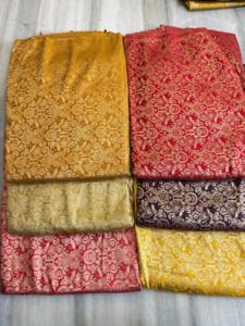 Premium Jacquard Silk Cotton Fabric High Quality Luxurious Textile <b>for</b> Garments Upholstery Crafting Wholesale Custom Orders - Product Image 2