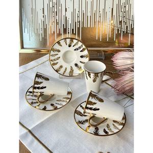 Modello di foglia tazza di caffè turco 12 pezzi per 6 persone - Product Image 2