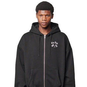 Sweats à capuche zippés en polaire unie pour l'hiver sweats à capuche en gros sweats à capuche décontractés avec votre propre logo et tailles nouveaux ensembles - Product Image 1
