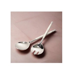 Cuillère en acier inoxydable de haute qualité en gros Restaurant or cuillère et fourchette ensemble de couverts en acier miroir outils à salade - Product Image 3