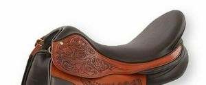 Selle de dressage anglaise de haute qualité pour l'équitation siège en cuir souple fin équipement équin - Product Image 2