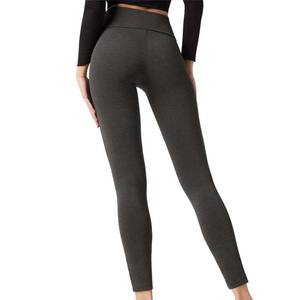 Mallas de cintura alta para mujer, cintura elástica, Color sólido, transpirables, a prueba de viento, Spandex/nailon, Fitness, Yoga, pantalones para correr, de talla grande - Product Image 3