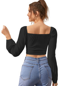 คอลเลกชันสีดำตะวันตกที่ไม่ซ้ำกันคอลเลกชันที่ไม่ซ้ำกันนุ่มและสบายทับทิมผสมผ้าฝ้ายสำหรับผู้หญิงสำนักงานใช้ในชีวิตประจำวันจากผู้ส่งออกอินเดีย - Product Image 4