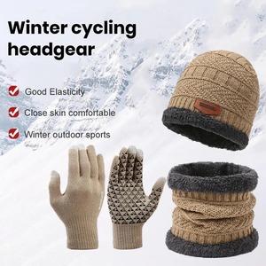 Customized Windproof Unisex Hat <b>Scarf</b> Glove Set Cozy Winter Accessories 100% Cotton Soft Warm Outdoor Cycling - Product Image 4
