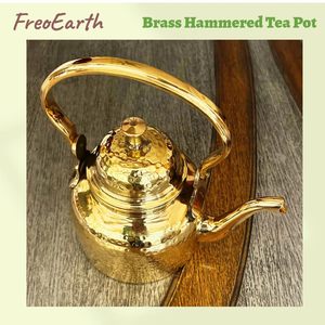 Nouvelle théière artisanale en laiton pur, traditionnelle indienne, pour café et infusions aux herbes, à prix de gros pour l'exportation - Product Image 5