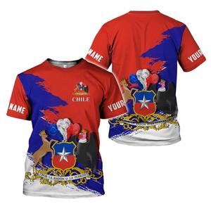 Camiseta personalizada del Día DE LA Independencia para hombre y mujer, camiseta informal de verano de manga corta Unisex con bandera chilena, camiseta gráfica sublimada - Product Image 3