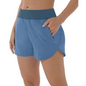 Short de sport de qualité supérieure pour femmes, vêtements courts de course, de Yoga, taille élastique, décontracté, couleur unie, été, Spandex, Polyester - Product Image 1