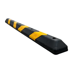 Premium Quality Wholesale Road Safety Plastic Car Stopper 190x15x10 cm (Black-Yellow)