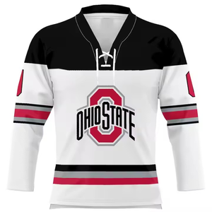 Superventas, ropa deportiva de poliéster personalizada de alta calidad, nuevo diseño 2025, camiseta de hockey sobre hielo con estampado de sublimación de equipo completo - Product Image 3