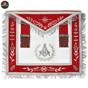 Maçonnique Grand Lodge Maître Mason Tablier Brodé À La Main En Gros À Bas Prix Bon Matériel - Product Image 4