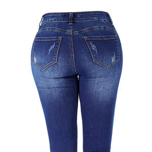Jeans de Mezclilla Vintage de Cintura Alta para Mujer, Corte Recto y Ajustado, 100% Algodón, Ropa Casual de Calle, OEM - Product Image 4