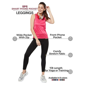2024 Top Trending Leggings deportivos negros para mujer sin costuras cintura media gimnasio Fitness Yoga pantalones patrón sólido Spandex ropa de entrenamiento - Product Image 6