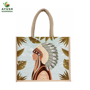 Carry bags for shopping made of <b>jute</b> with cotton incorporated for grocery shops & malls - Product Image 6