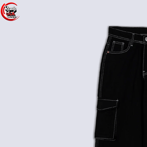 Rock the retro look con estos pantalones de mezclilla de cintura alta para damas/Jeans Cargo Jeans para mujeres - Product Image 2