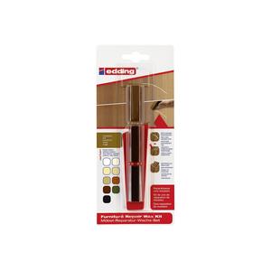 Juego de Cera para Reparación de Muebles Edding 8901, Paquete de 3 Blísteres, 5 Unidades por Empaque, para Manualidades y Proyectos de Bricolaje - Product Image 1