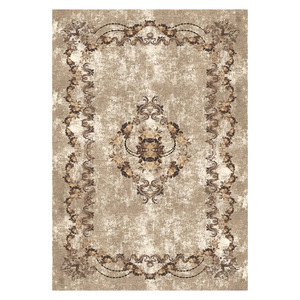 RUGS DEPOT LXDP-0484 Wholesale Beige Brown Marble Effect Digital Printed Machine Washable Chenille Area Rug Non <b>Slip</b> - Product Image 1