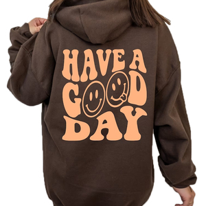 Sudadera con capucha gráfica de gran tamaño para mujer Tipografía personalizada Diseño trasero OEM Moda Suministro a granel Sudaderas con capucha Streetwear - Product Image 3