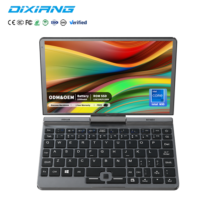 New Design 8-Inch Mini Touchscreen Metal Laptop 2-in-1 Tablet PC Intel N95 12GB DDR5 RAM Windows 11 Pro OEM English Business