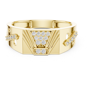 Elegant Fancy Round Diamond <b>Ring</b> <b>for</b> <b>Men</b> IGI Certified Lab Grown <b>Stone</b> Wholesale Retail and Custom Jewelry Orders - Product Image 2