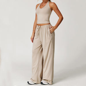 Ensemble de vêtements de yoga 2 pièces Vêtements de sport pour femmes Ensemble de sport Pantalon de yoga taille haute Pantalon de fitness sexy Soutien-gorge de sport - Product Image 5