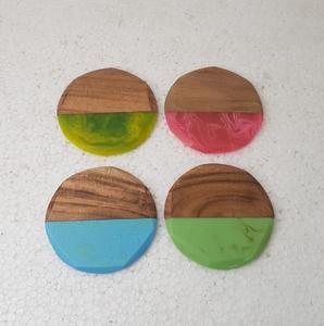 Handmade Modern Wooden Coasters And Resin <b>Coffee</b> Table Decorative Artwork Drink Mat & <b>Pads</b> for Tabletop Decoration - Product Image 3