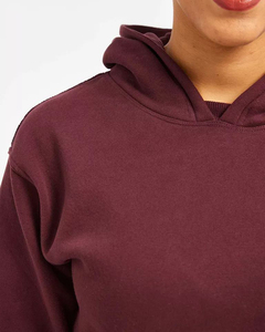 Sudadera con capucha de gran tamaño para mujer, ropa con logotipo personalizado orgánico puro de alta calidad, transpirable, para gimnasio, correr - Product Image 4