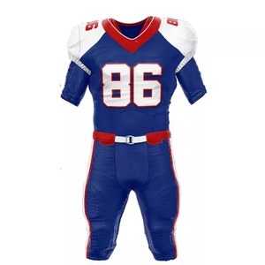 GAF Uniformes de football personnalisés Sublimation complète Ensemble de maillots de football pour hommes avec motif de numéro de nom de l'équipe de football américain - Product Image 4