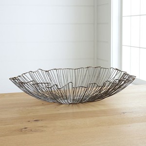 Bol de service de fruits et de nourriture en fil de fer antirouille de haute qualité multi-usages et décoratif pour les fêtes en métal - Product Image 1