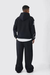 Sweat à capuche imprimé LogoTall personnalisé surdimensionné à manches boxy pour hommes sweats à capuche personnalisés en coton mélangé sweats à capuche pour hommes dernière conception de base - Product Image 2