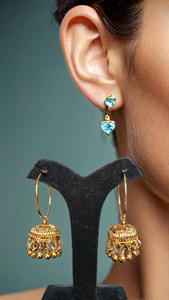 ชุดต่างหูชุบทอง22CT สำหรับผู้หญิงชุดเครื่องประดับต่างหูดีไซน์ใหม่ - Product Image 3